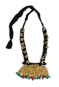 Black Golden Temple Tribal Pendant image 2