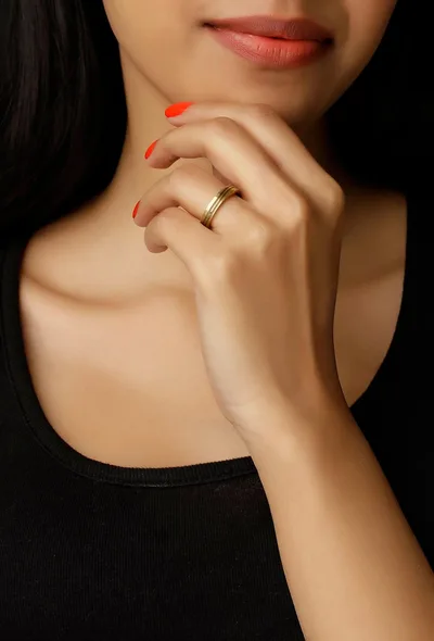 Iris Brass Gold Ring