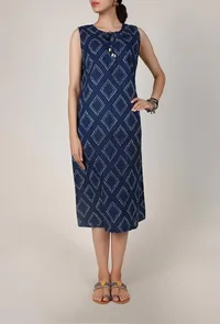 All Over Indian Floral Print Summer Dress image 2