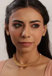 Maharashtrian Inspired Copper Jewellery Set With Antique Finish image 1