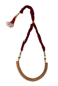 Maharashtrian Inspired Copper Jewellery Set With Antique Finish image 3