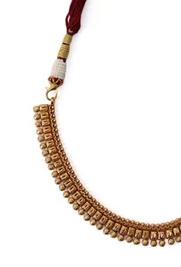 Maharashtrian Inspired Copper Jewellery Set With Antique Finish image 5