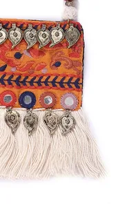 Orange Kutch Tasseled Pendant image 3