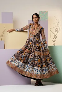 Three Print Kalamkari Cotton Kurta image 3