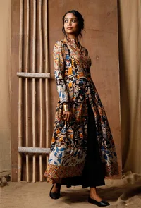 Three Print Kalamkari Cotton Kurta image 5