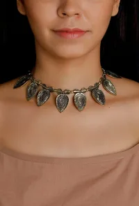 Vidhya German Silver Necklace image 1