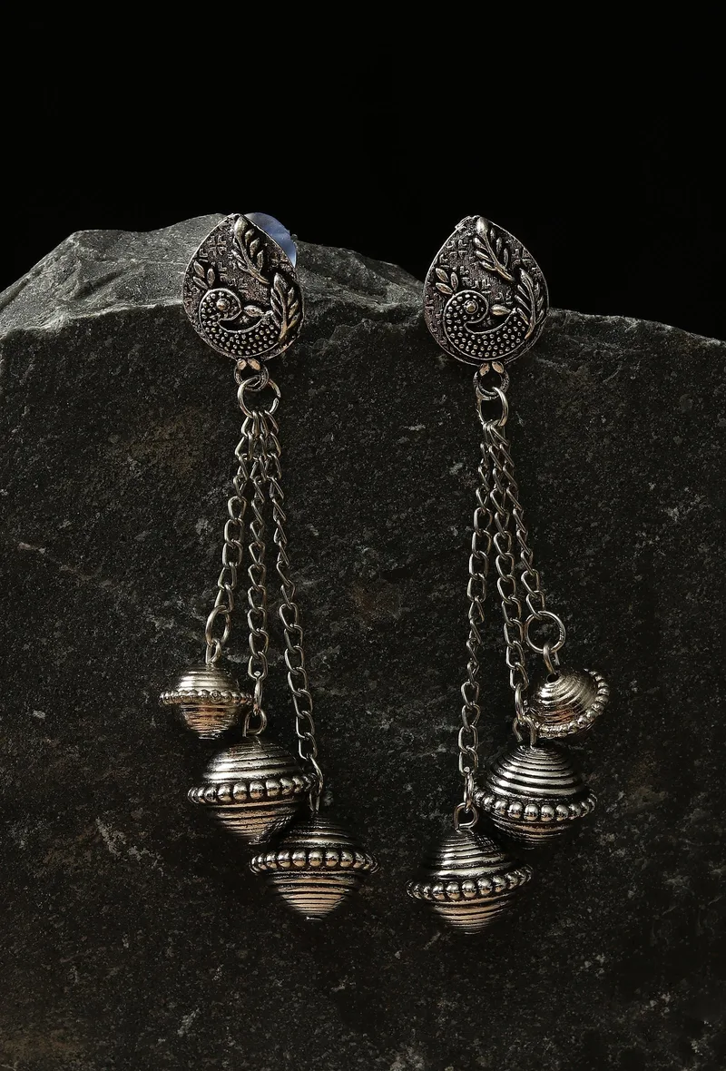 Jharokha Dome Chain Earrings
