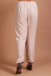 Set Of 2: Multicolor Cotton Printed Dress & Pant Set image 5