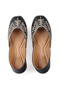 Rylie Black Dori Zari Embroidery Jutti image 2