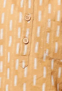 Mustard Cotton Kurta Pyjama Set image 4