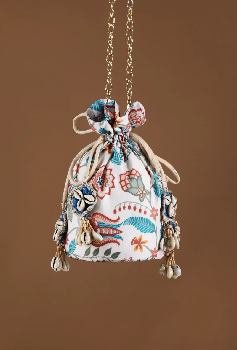 Camellia Chintz Floral Potli