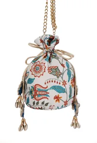 Camellia Chintz Floral Potli image 3