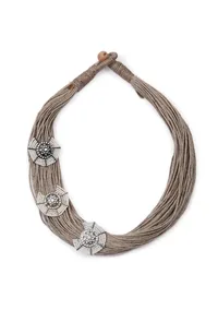 Beaded Party Wear Jute Necklace image 2