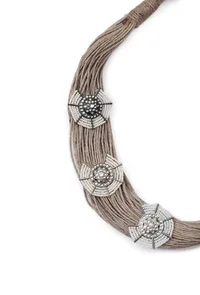 Beaded Party Wear Jute Necklace image 3