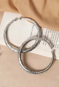 German Silver Designer Antique Look Design Traditional Kada Anklet image 1