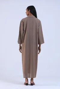 Women Brown Cotton Kurta image 5
