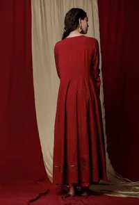 maroon  Handcrafted Georgette Cape image 3