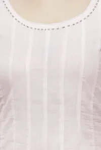 Light Pink Plain Kalidar Cotton Kurta image 5