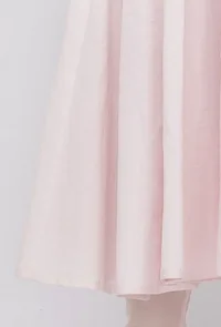 Light Pink Plain Kalidar Cotton Kurta image 6