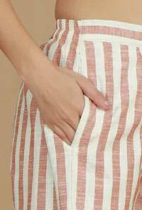 Striped Cotton Viscose Pants image 5
