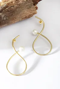 Graceful Infinity Wire Earrings image 1