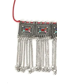 Multi Meena Chain Work Afghani Choker Necklace image 5