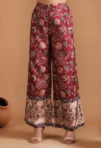 Nirali Allover Kalamkari Straight Fit Pants image 1