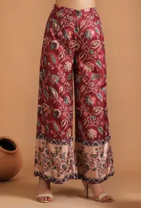 Nirali Allover Kalamkari Straight Fit Pants image 2