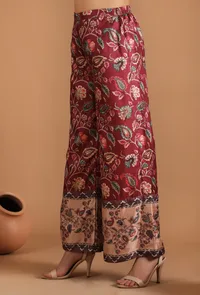 Nirali Allover Kalamkari Straight Fit Pants image 3