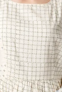 Checked Block Printed Cotton Dress image 4