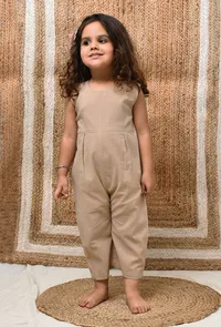 Beige Mul Mul Jumpsuit image 1