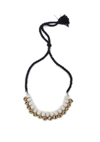 White Thread Copper Tribal Necklace image 2