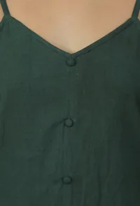 Lush Green Button-Front Cami Top image 5