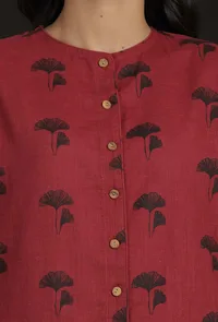 Cherry Red Floral Top image 6