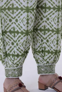 Green Color Cotton Block Printed Pant image 4