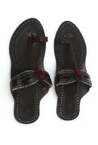 Raatrani Handcrafted Cruelty-Free Genuine Leather Kolhapuri image 2