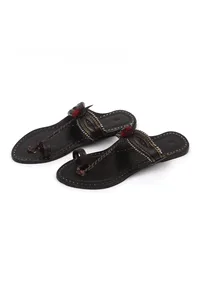 Raatrani Handcrafted Cruelty-Free Genuine Leather Kolhapuri image 3