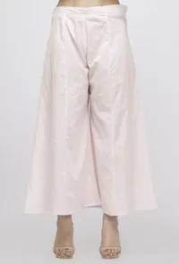 Light Pink Cotton Culottes image 1