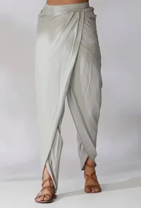 Grey Cotton Dhoti Pants image 1