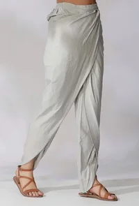Grey Cotton Dhoti Pants image 2