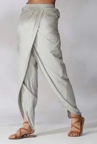 Grey Cotton Dhoti Pants image 3