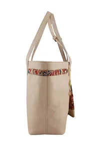 Beige Kalamkari Tote Bag image 3