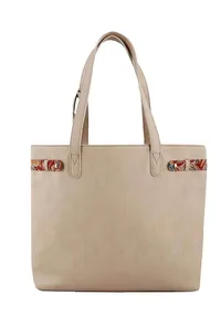 Beige Kalamkari Tote Bag image 4