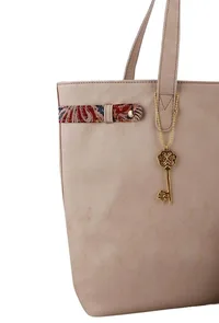 Beige Kalamkari Tote Bag image 6