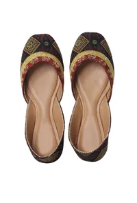 Prussian Blue Ajrak Jutti image 1