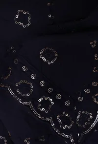 Navy Blue Color Cotton Embroidered Dupatta image 5