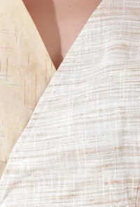Blonde yellow and beige khadi overlapped blouse image 5
