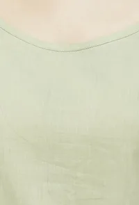 Light Green Cotton Slip Kurta image 4
