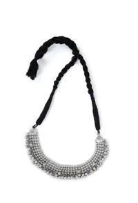 Kashvi Silver Black Thread Necklace image 2