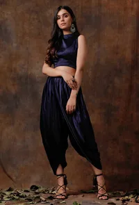 Blue Satin Blouse image 1